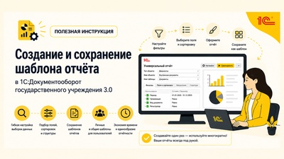 Создание и сохранение шаблона отчёта в 1С:ДГУ 3.0