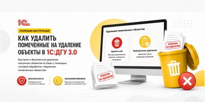 Как удалить помеченные на удаление объекты в 1С:ДГУ 3.0